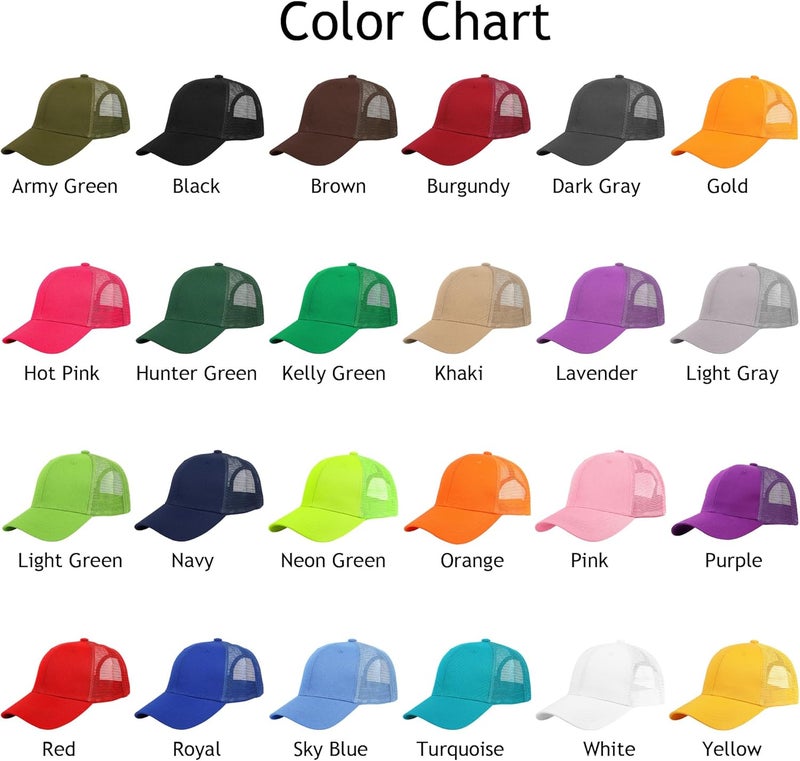 Falari Trucker Hat Baseball Cap Structured Plain Design 6 Panel, Adjustable Size - Image 2